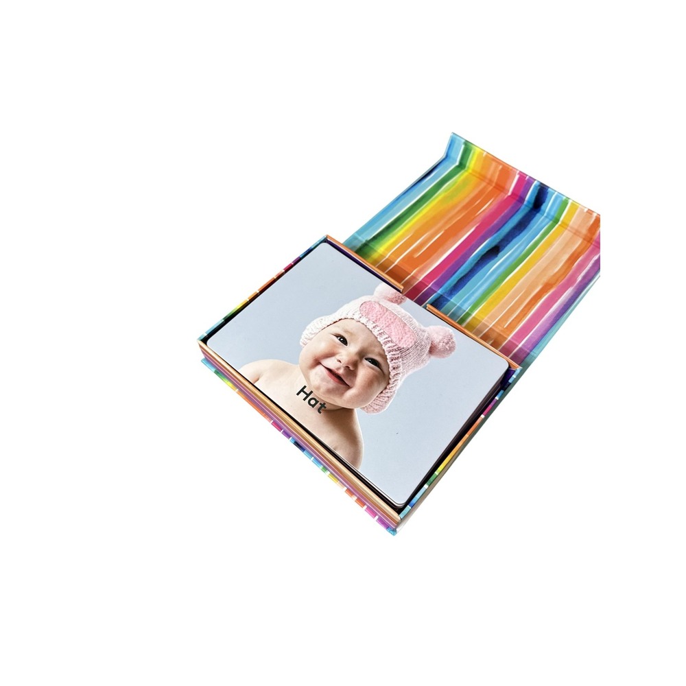 Toddler Preschool Picture Word Flash Cards Set Box Real Photo Learning Toy